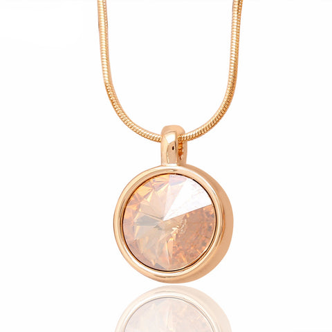 Gold Gemstone Pendant Necklace