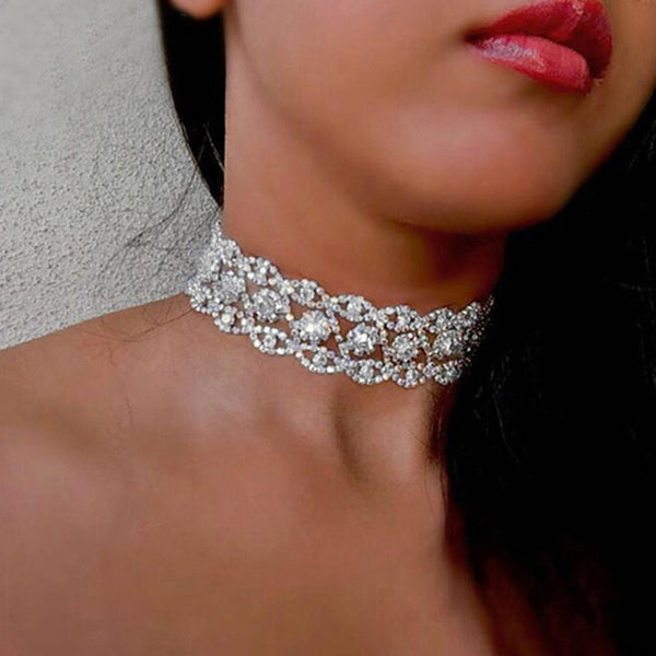 Crystal Rhinestones Choker Necklace