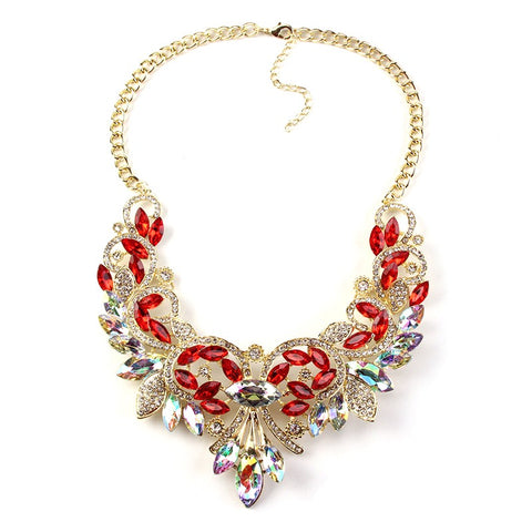 Crystal and Rhinestone Bib Necklace