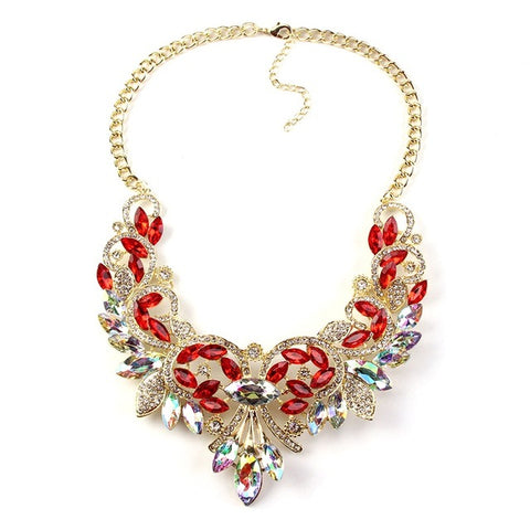 Crystal and Rhinestone Bib Necklace